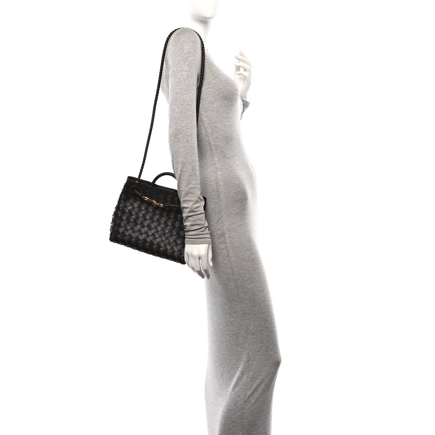 Nappa Intrecciato Small Andiamo Shoulder Bag Fondant