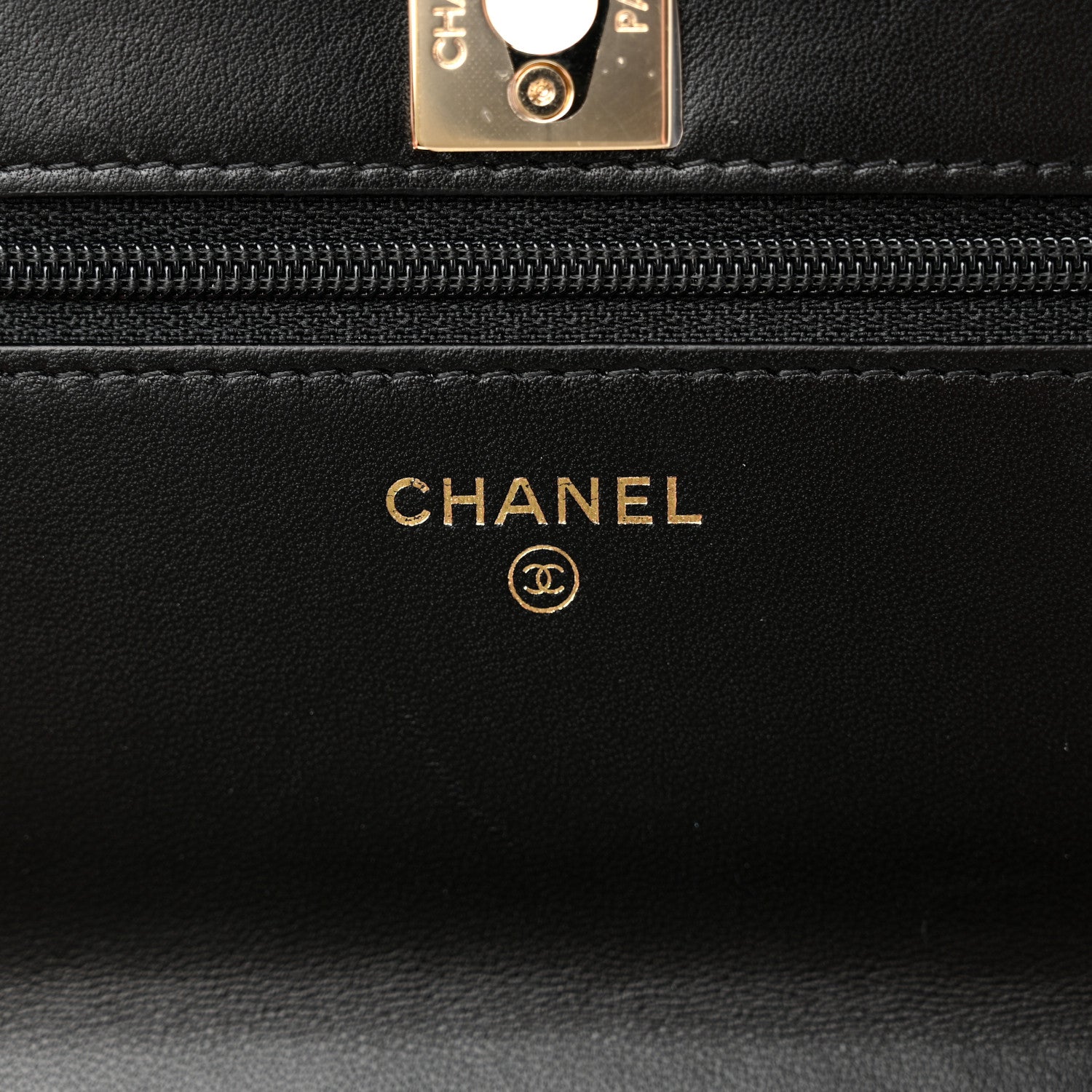 Chanel Lambskin Quilted Trendy CC Wallet On Chain WOC Black 6 of 13