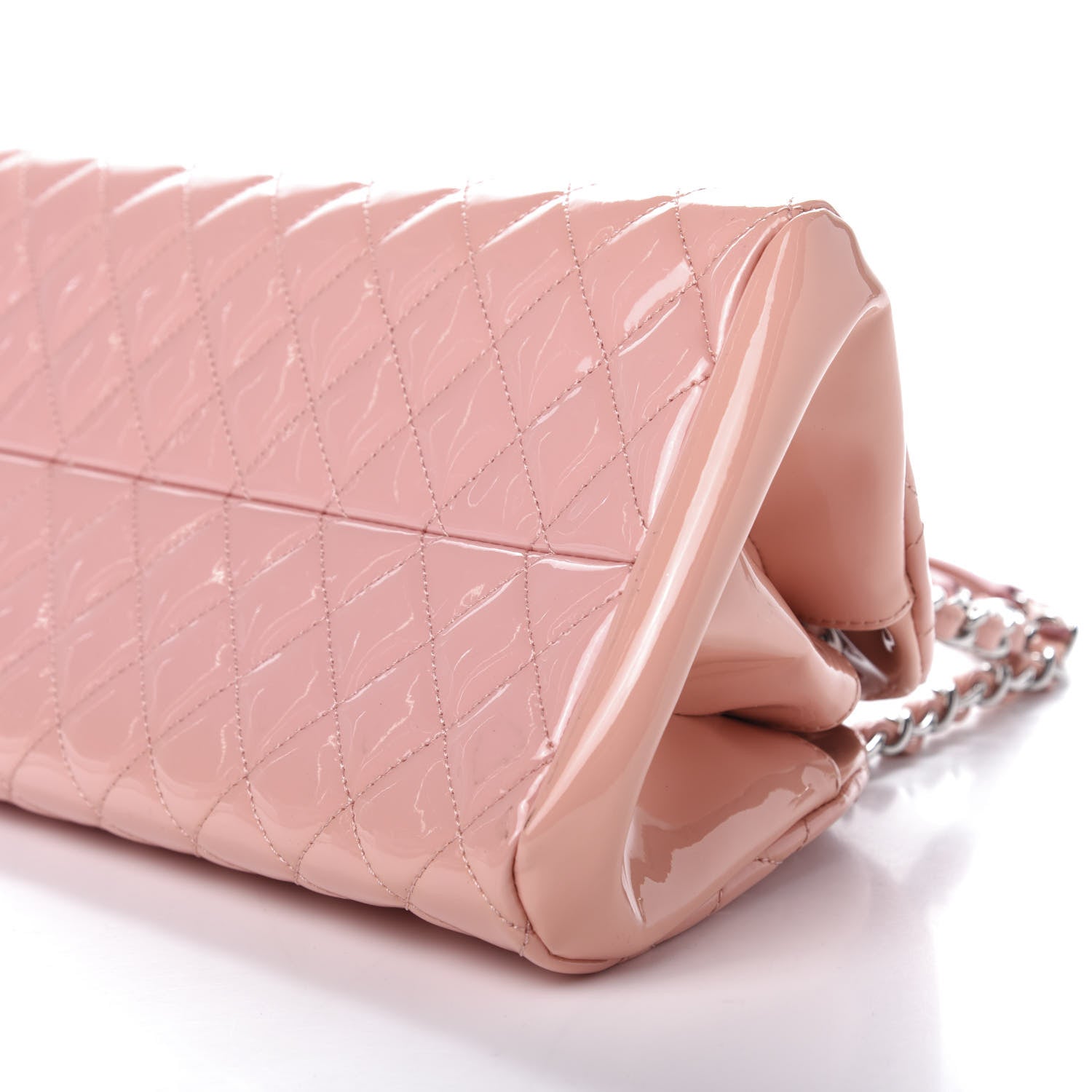 Chanel Patent Quilted Medium Just Mademoiselle Pink 7 of 14