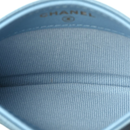 Chanel Caviar Quilted Card Holder Blue 7 of 8