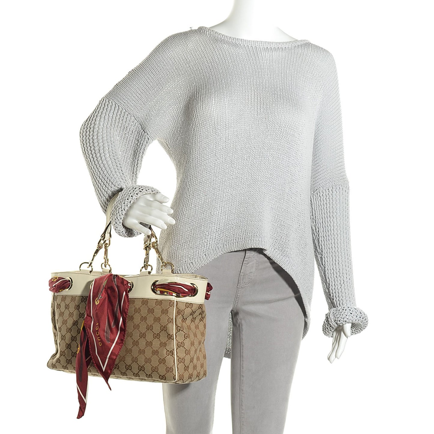 Monogram Positano Medium Tote Off White