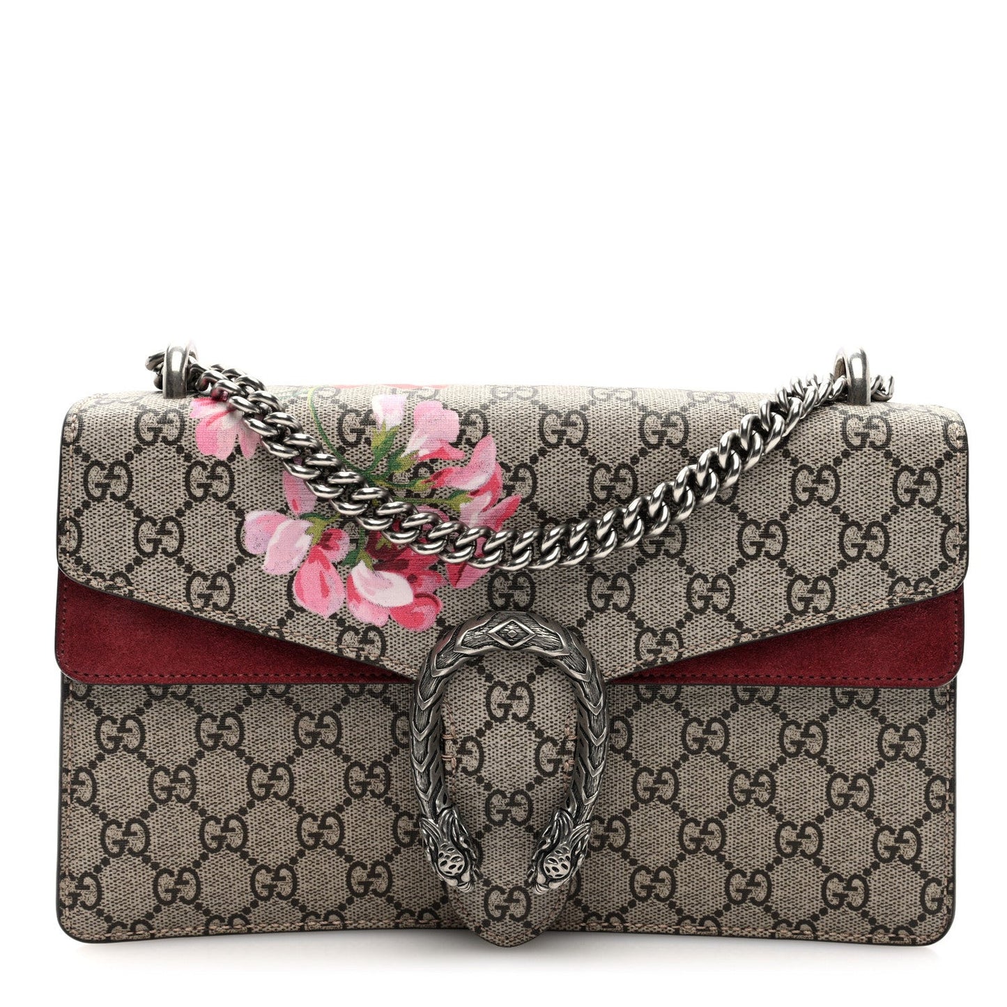 GG Supreme Monogram Blooms Small Dionysus Shoulder Bag Beige Multicolor Dry Rose