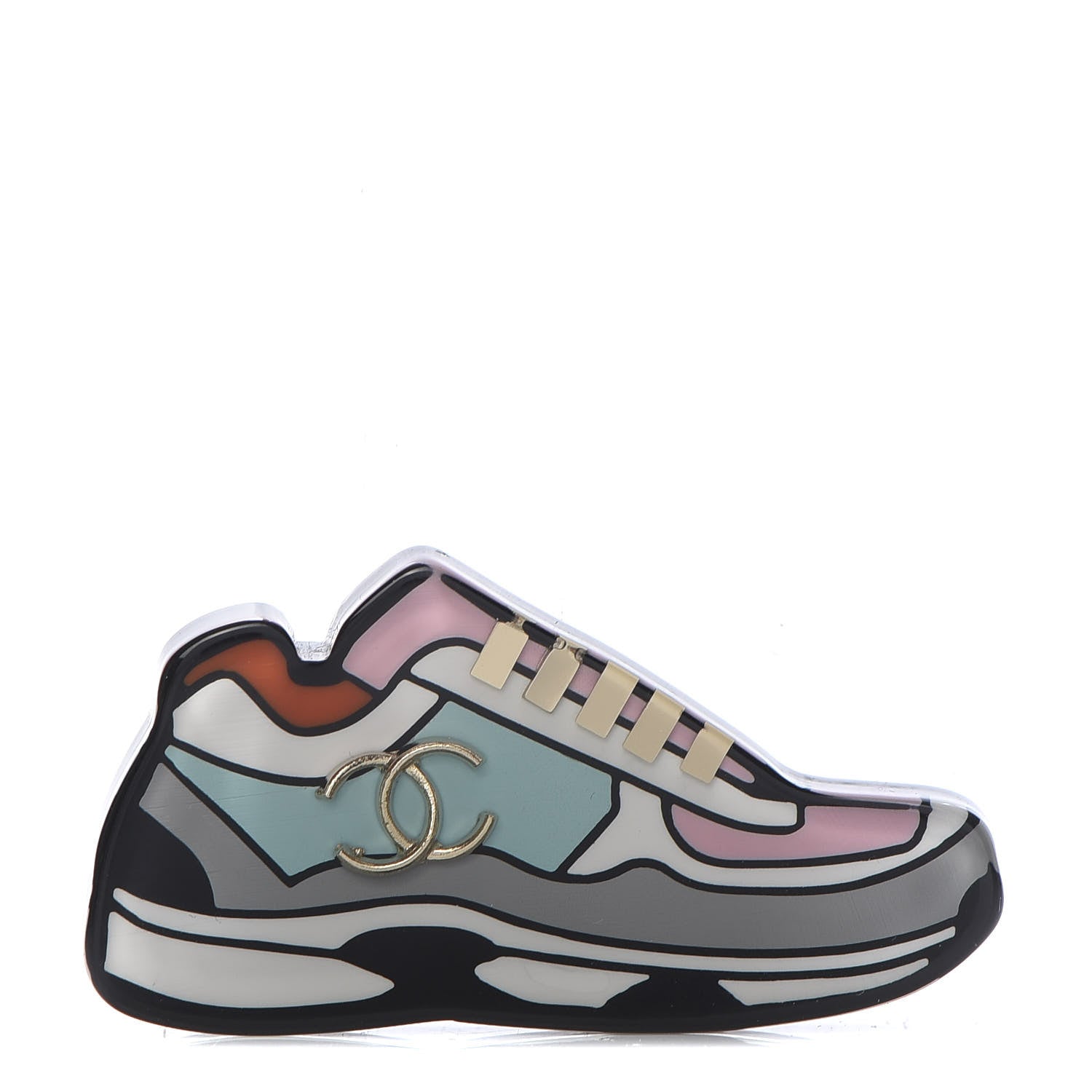 Chanel Resin Icon Manga Sneaker Brooch Multicolor 1 of 5