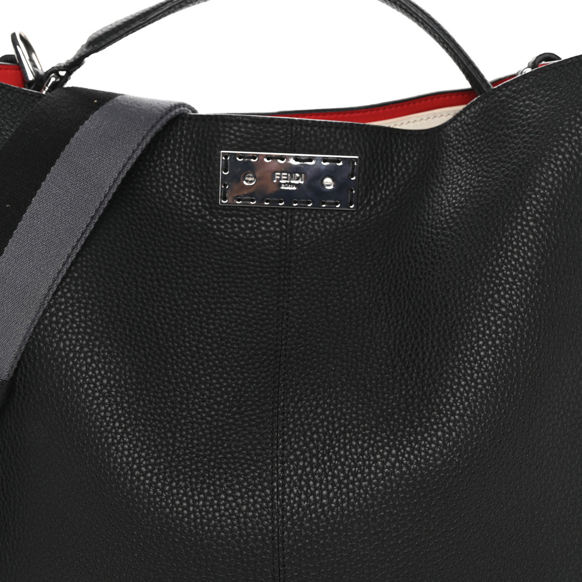 Fendi Cuoio Romano Large I SEE U Peekaboo X-Lite Tote Black 6 of 8