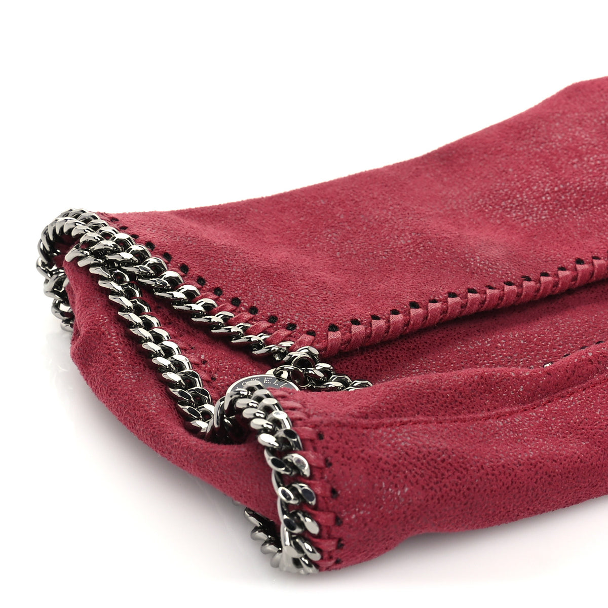 Stella McCartney Shaggy Deer Tiny Fold Over Falabella Tote Plum 7 of 8