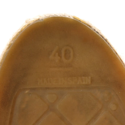 Chanel Lambskin CC Espadrilles 40 Beige Black 7 of 7
