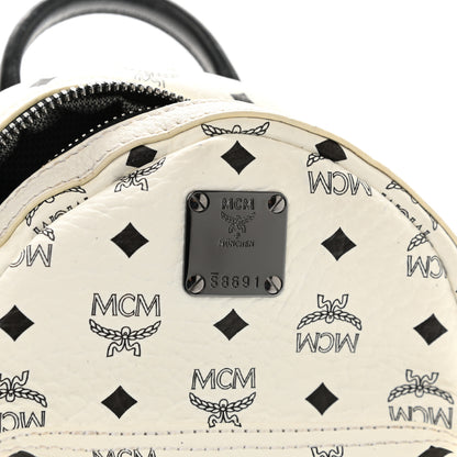 MCM Visetos Side Stud X-Mini Stark Bebe Boo Backpack White 12 of 28