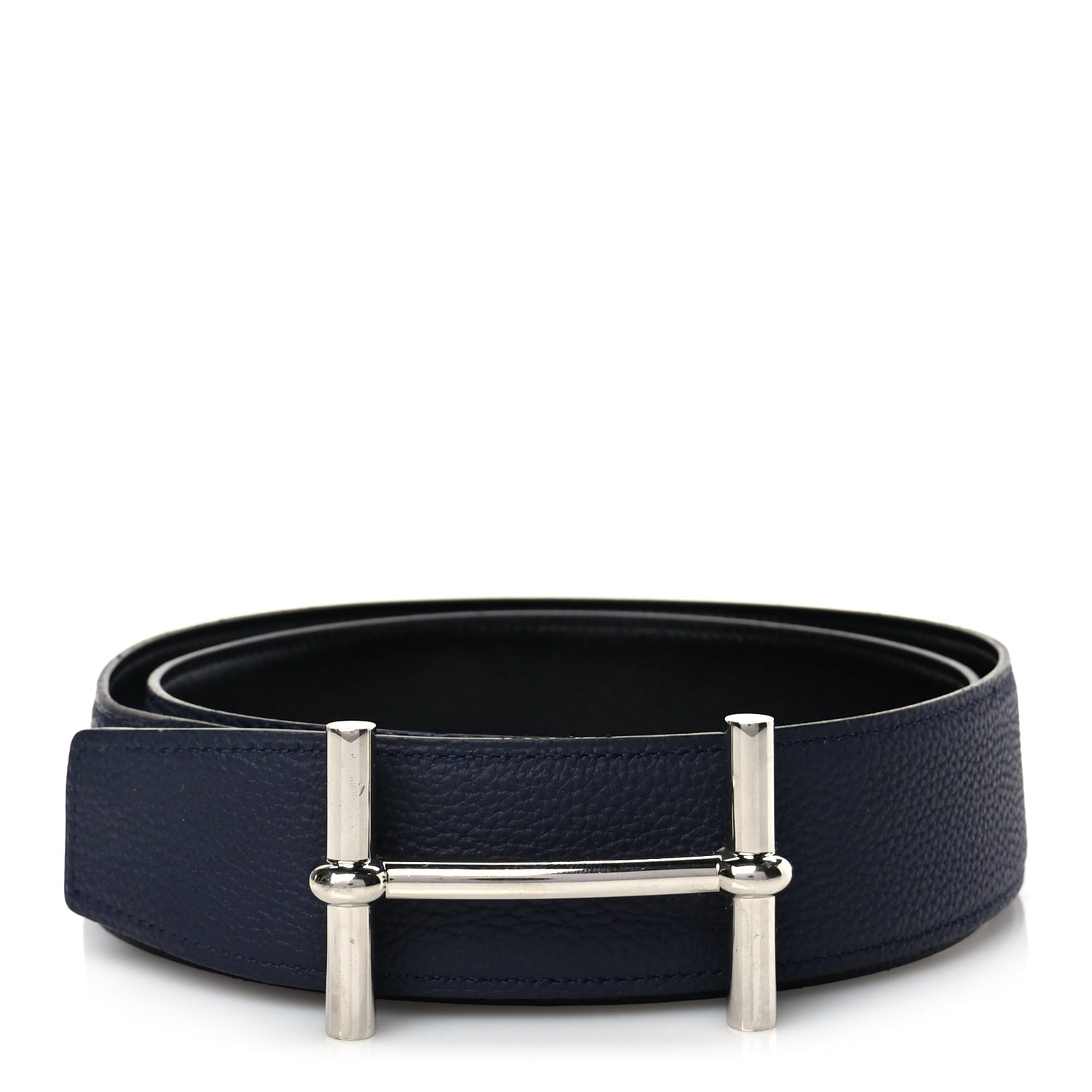 Hermes Box Togo 38mm H d'Ancre Belt 95  Black Bleu Nuit 1 of 5