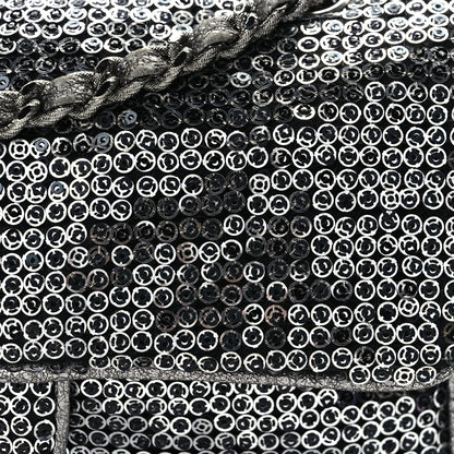 Chanel Sequin Medium Single Flap Dark Silver 8 of 17
