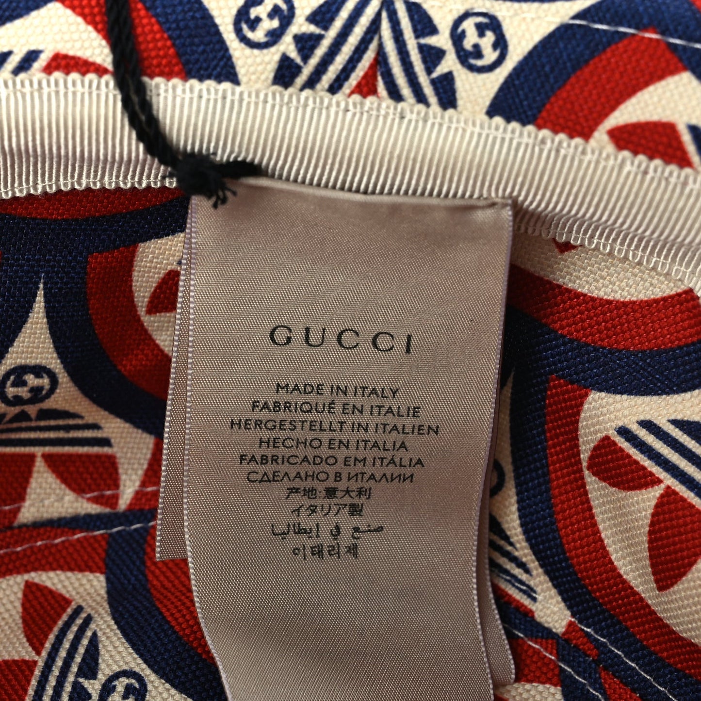 X ADIDAS Canvas Trefoil Interlocking G Bucket Hat M Red White Blue