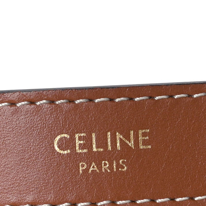 Celine Triomphe Canvas Calfskin Ava Shoulder Bag Tan 4 of 7