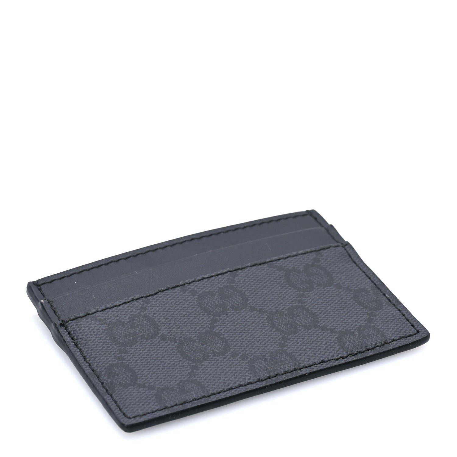 Gucci GG Supreme Monogram Card Holder  Black Grey 5 of 7