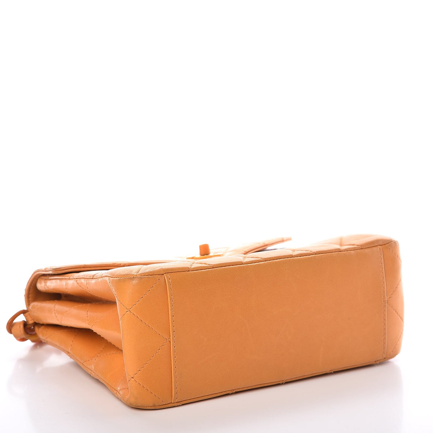 Lambskin Quilted Medium Bekko Chain Flap Mango