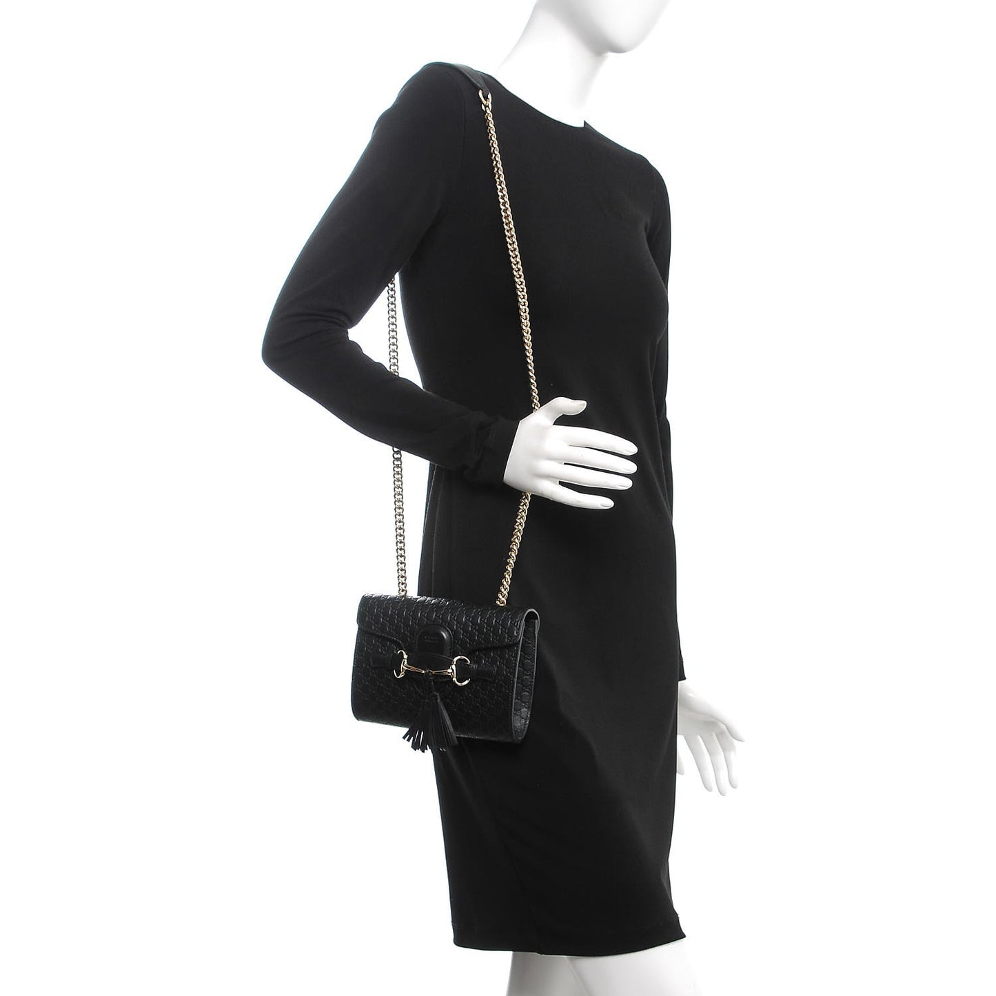 Microguccissima Mini Emily Shoulder Bag Black