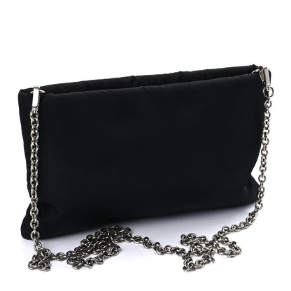 Prada Tessuto Nylon Crystal Clutch Bag Black 2 of 8
