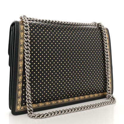 Gucci X SEGA Calfskin GUCCY Stars Medium Dionysus Shoulder Bag Black Gold 3 of 11