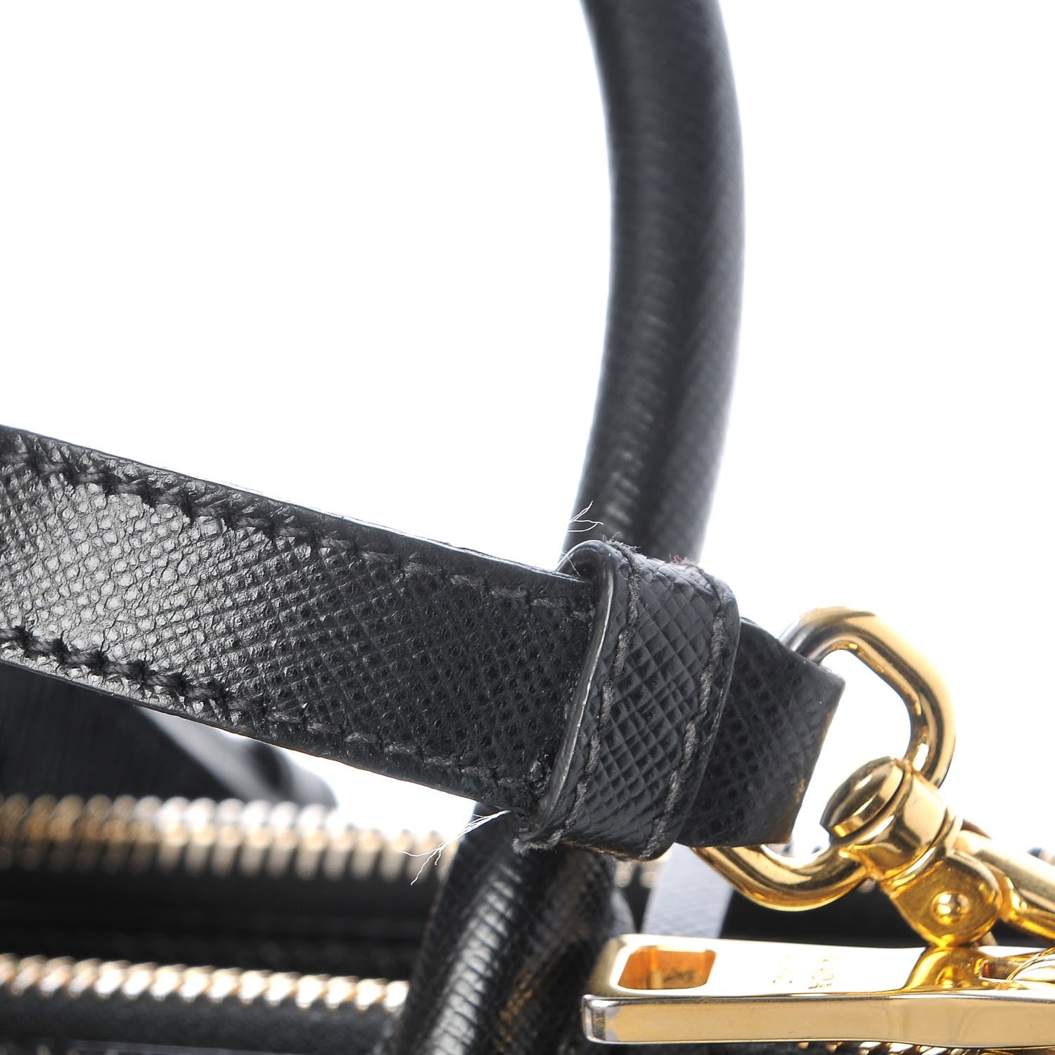 Prada Saffiano Small Galleria Double Zip Tote Black 10 of 11