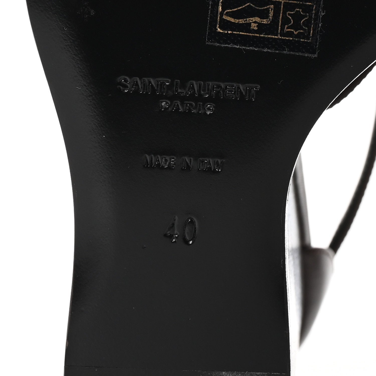 Saint Laurent Calfskin Cassandra 105 Wedges 40 Moro 7 of 7