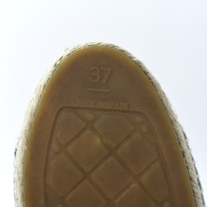 Chanel Lambskin CC Espadrilles 37 Navy Black 10 of 11