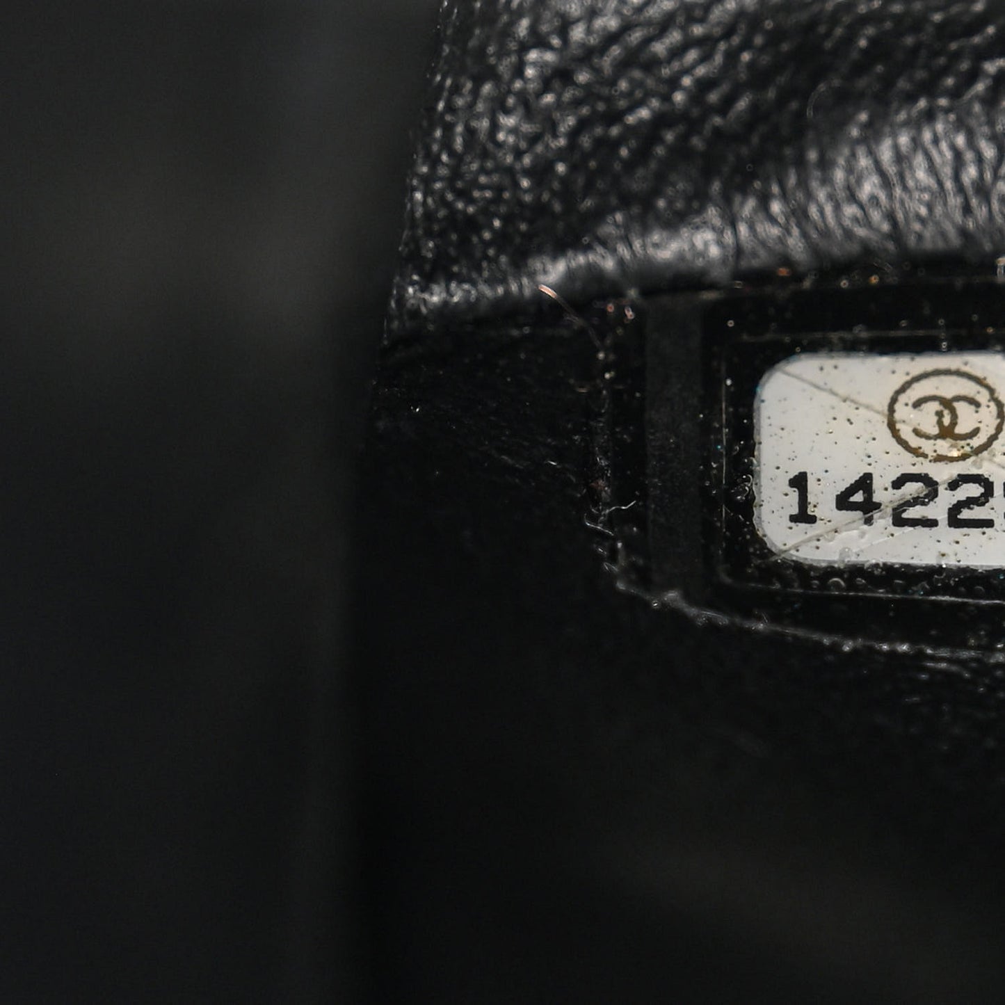 Patent Quilted Jumbo Double Flap Black