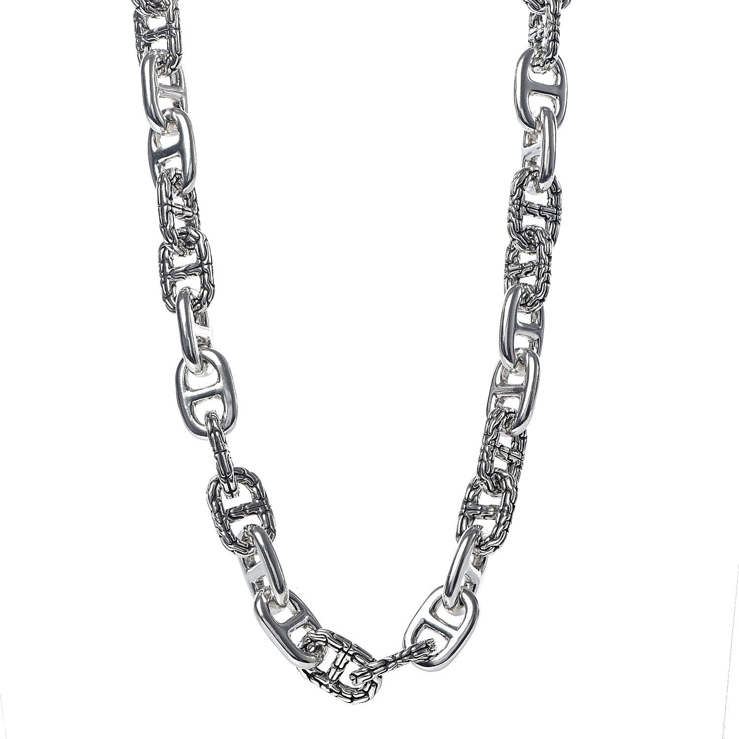 John Hardy Sterling Silver Classic Chain Interlocking Necklace 1 of 5