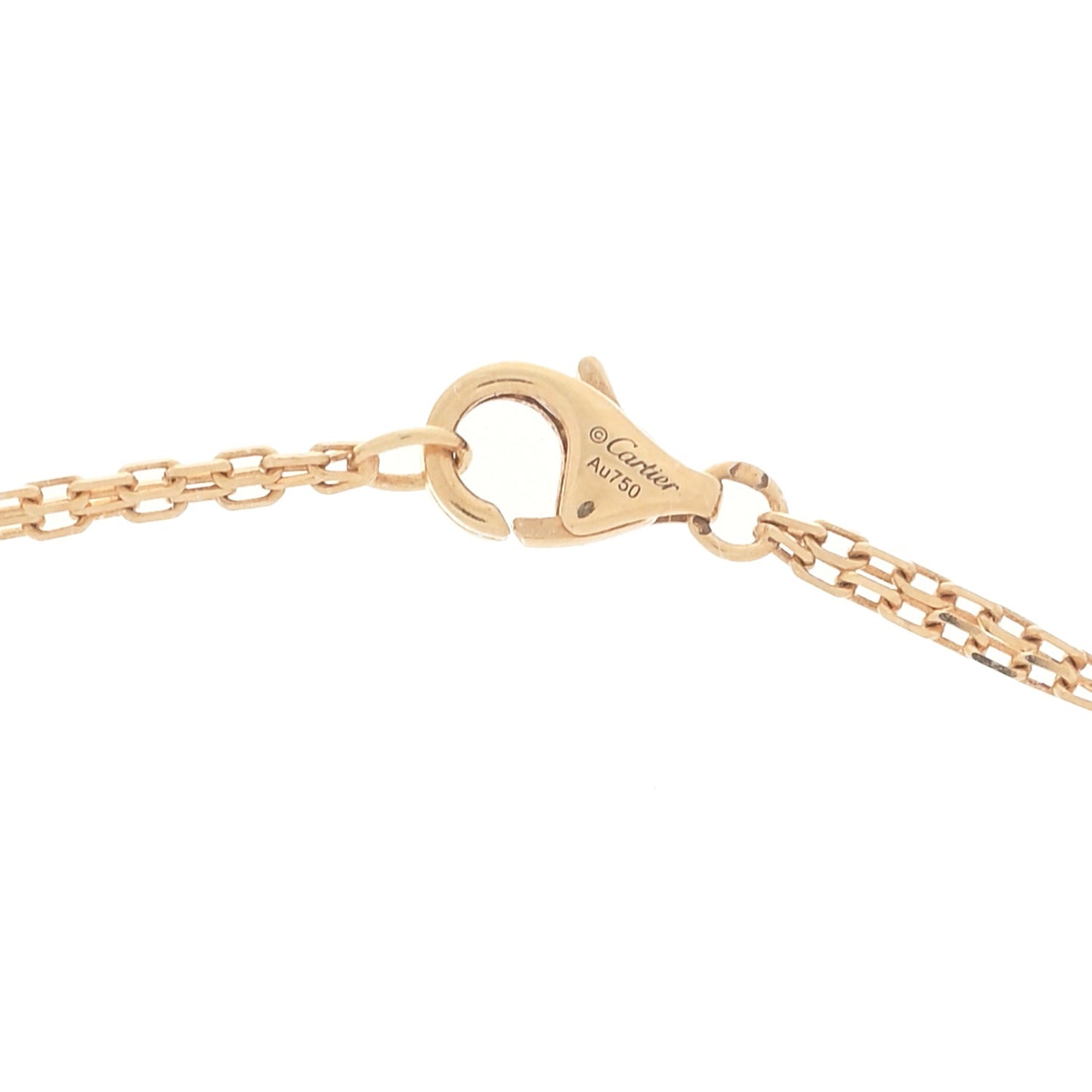 18K Yellow Gold 2 Diamond LOVE Necklace