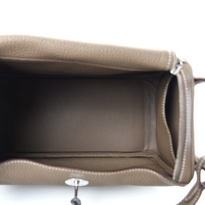 Hermes Taurillon Clemence Lindy 26 Etoupe 5 of 9