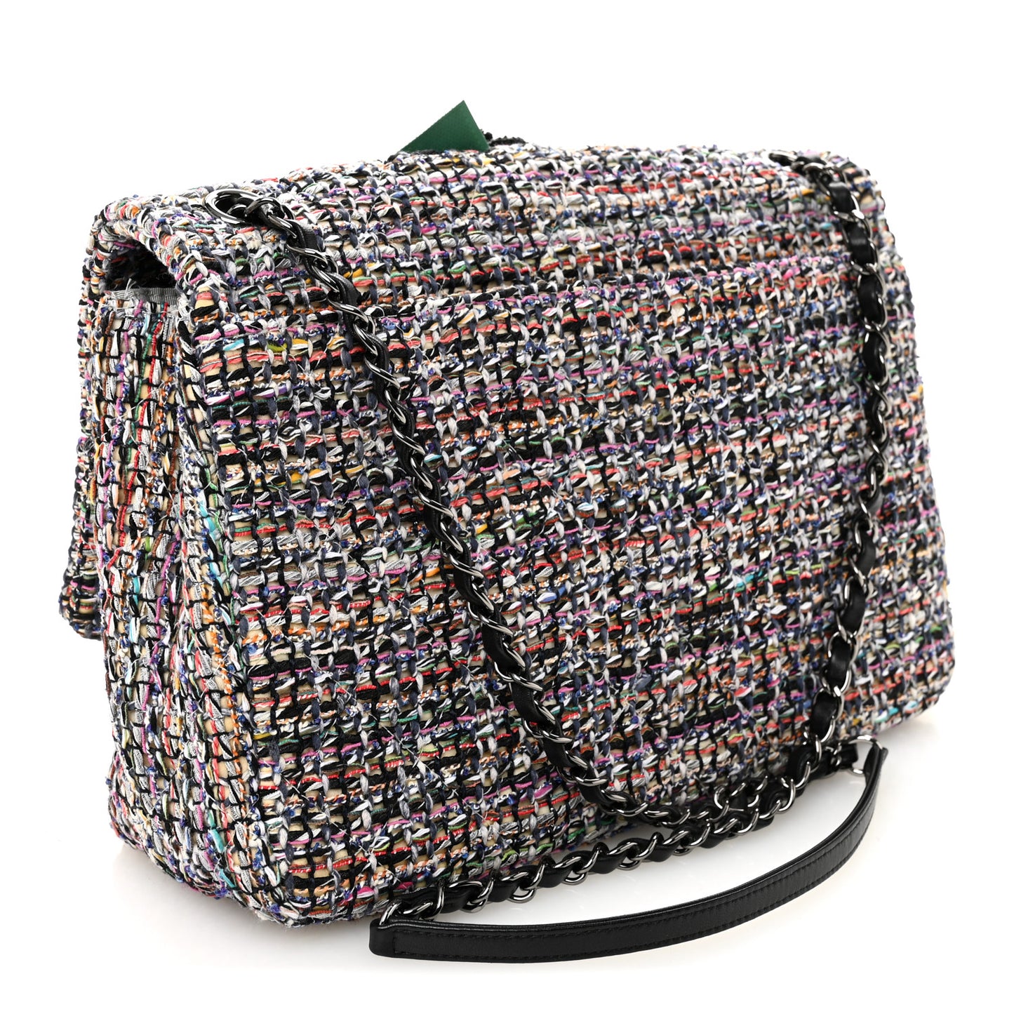 Tweed Camellia Flap Bag Multicolor