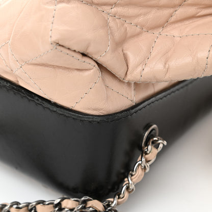 Chanel Aged Calfskin Quilted Small Gabrielle Backpack Beige Black 14 of 14