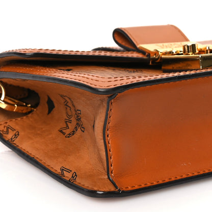 MCM Visetos Monogram Mini Tracy Crossbody Bag Cognac 7 of 8