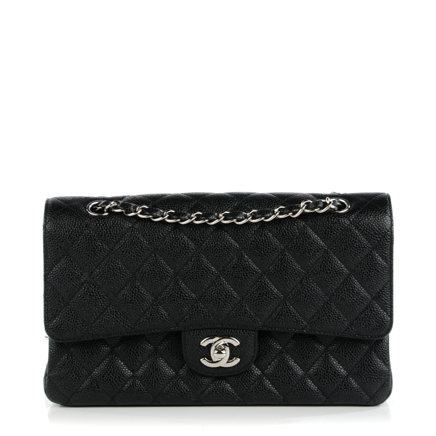 Chanel Caviar Quilted Medium Double Flap Black 1 of 8