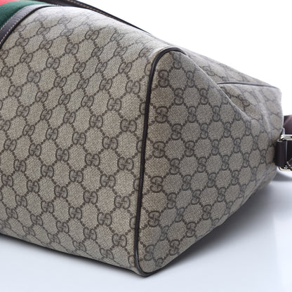 Gucci GG Plus Web Carry On Duffle Bag Dark Brown 9 of 13