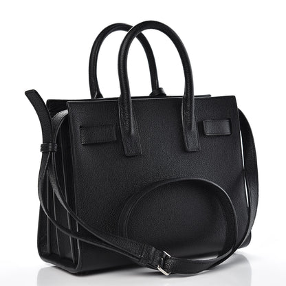 Saint Laurent Grained Calfskin Nano Sac De Jour Black 3 of 16