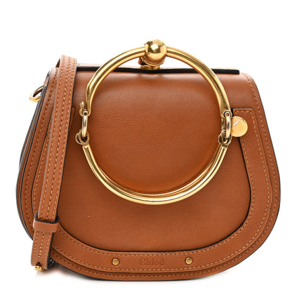 Chloe Calfskin Suede Small Nile Bracelet Bag Caramel 1 of 11