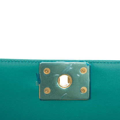 Chanel Lambskin Quilted Medium Boy Flap Turquoise 6 of 8