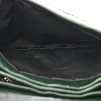 Lanvin Lambskin Quilted Medium Sugar Flap Shoulder Bag Bottle Green 4 of 14