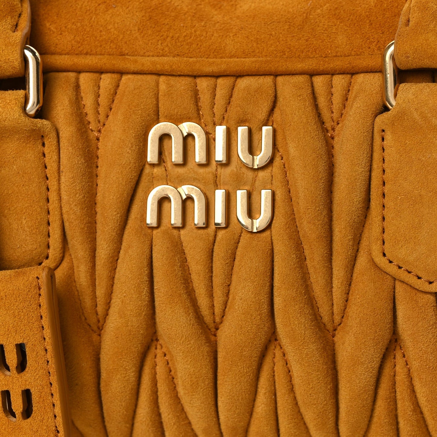 Suede Matelasse Large Arcadie Top Handle Bag Whiskey