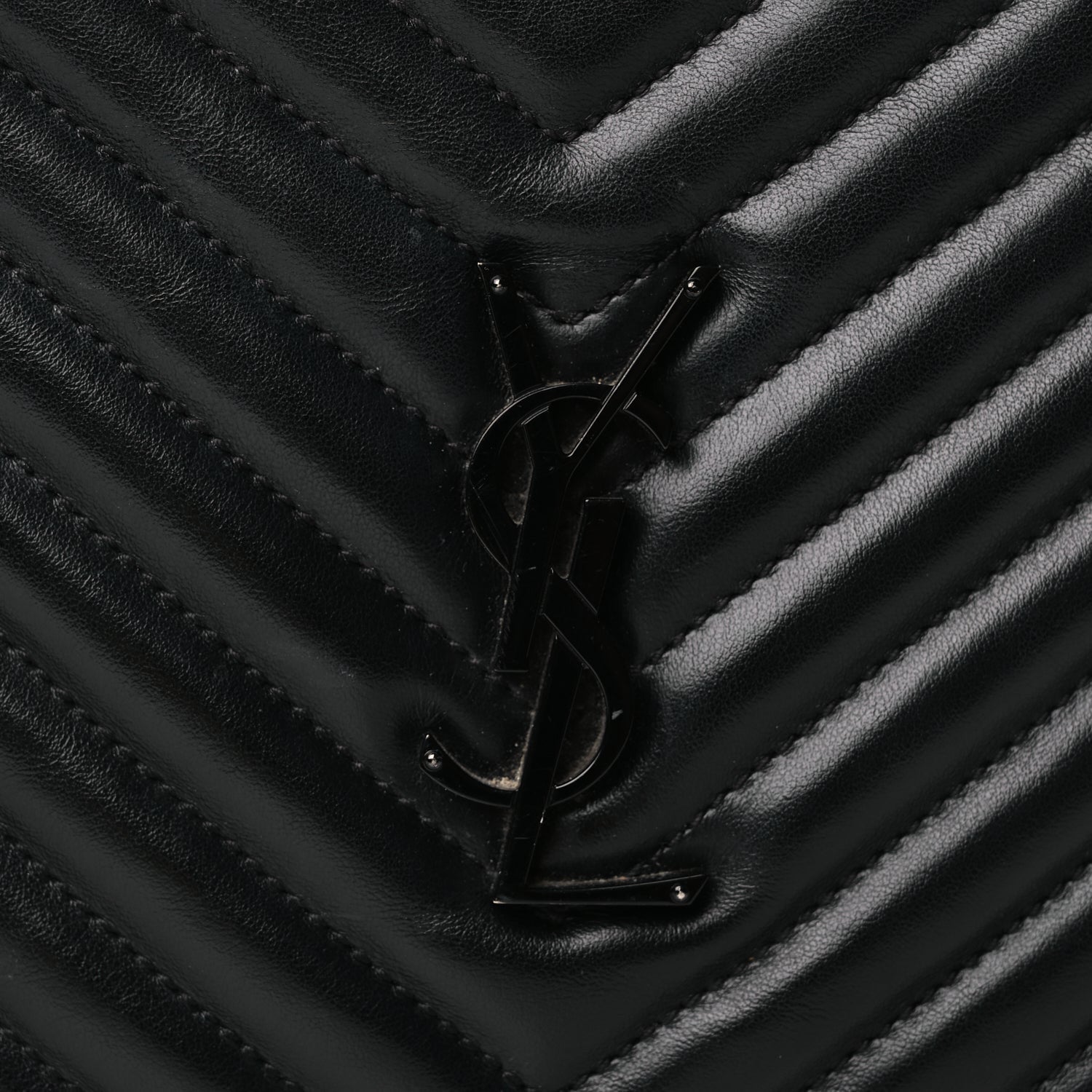Saint Laurent Calfskin Matelasse Monogram Monochrome Lou Camera Bag Black 6 of 8