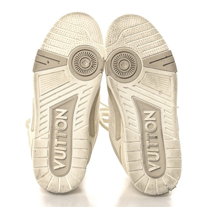 Louis Vuitton Calfskin Mesh Womens LV Skate Sneaker Beige White 6 of 7