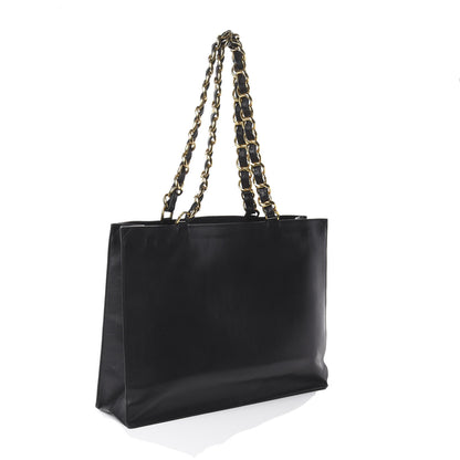 Chanel Lambskin CC Tote Black 2 of 10