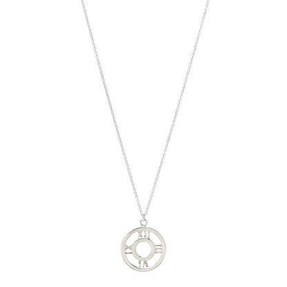 Tiffany Sterling Silver Medium Atlas Open Pendant Necklace 1 of 5