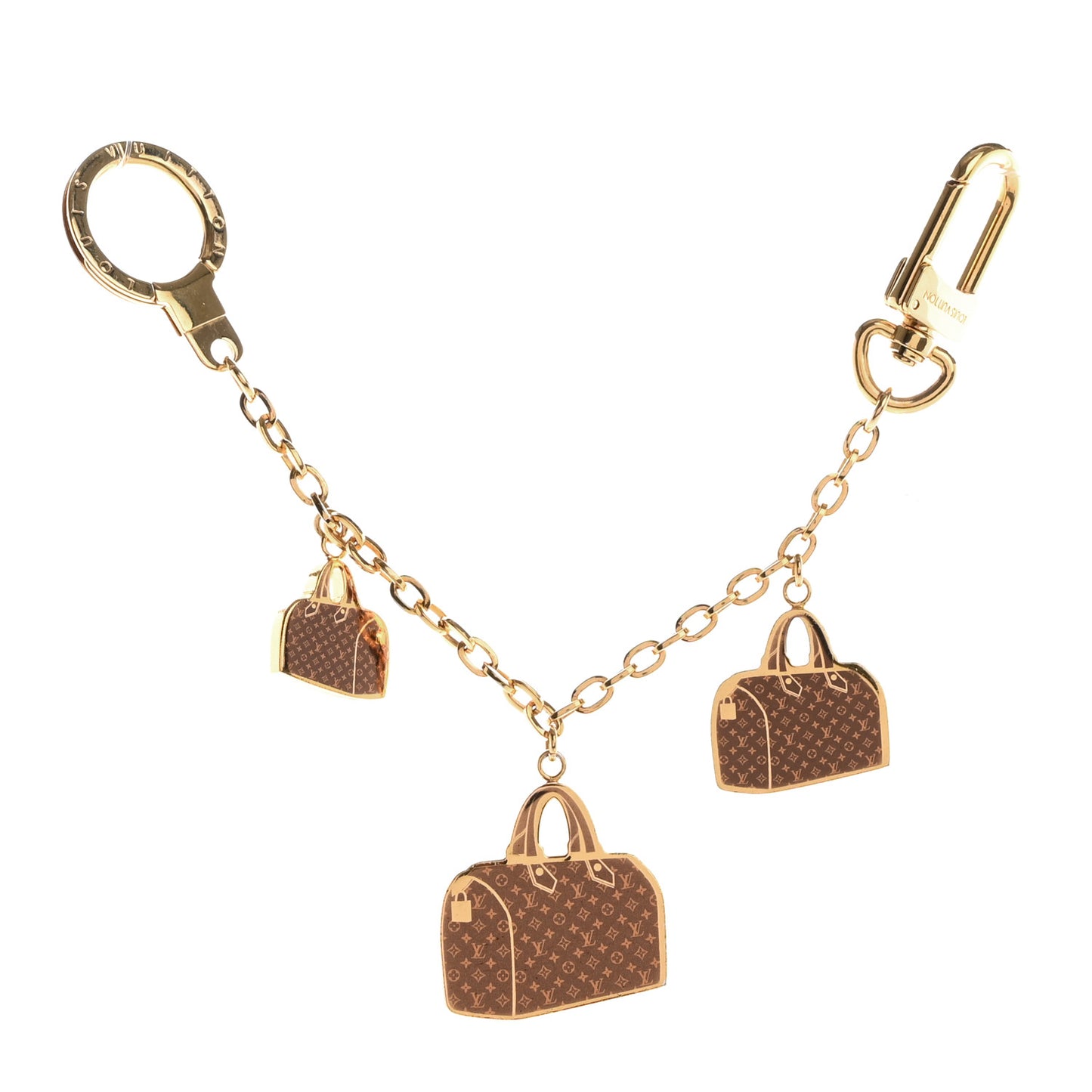 Monogram Iconic Speedy Bag Charm Chain Gold