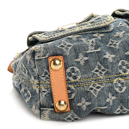 Louis Vuitton Monogram Denim Baggy PM  Blue 7 of 8