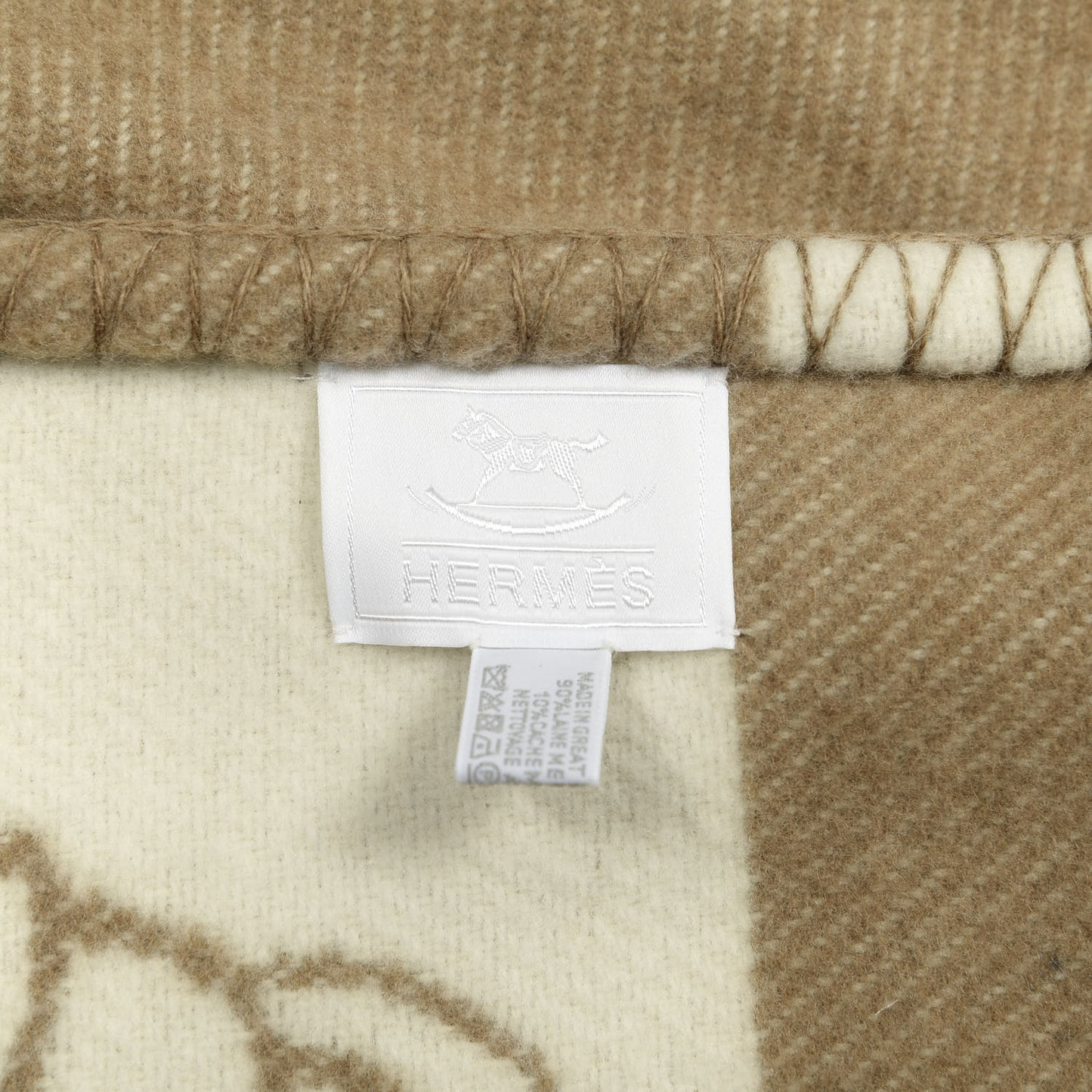 Wool Cashmere Adada Avalon Baby Blanket Noisette