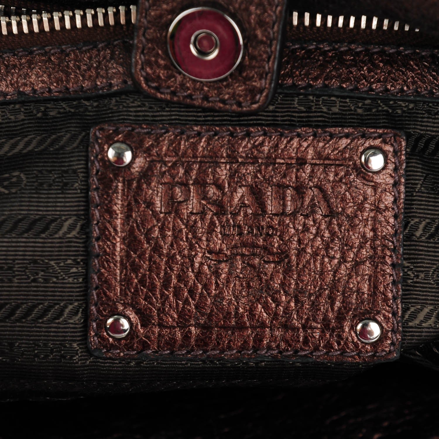 Prada Vitello Daino Mordore Shoulder Bag Antico 5 of 10