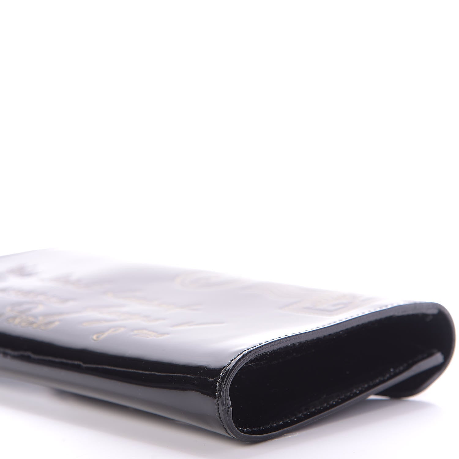 Saint Laurent Patent Y-Mail Clutch Black 8 of 10