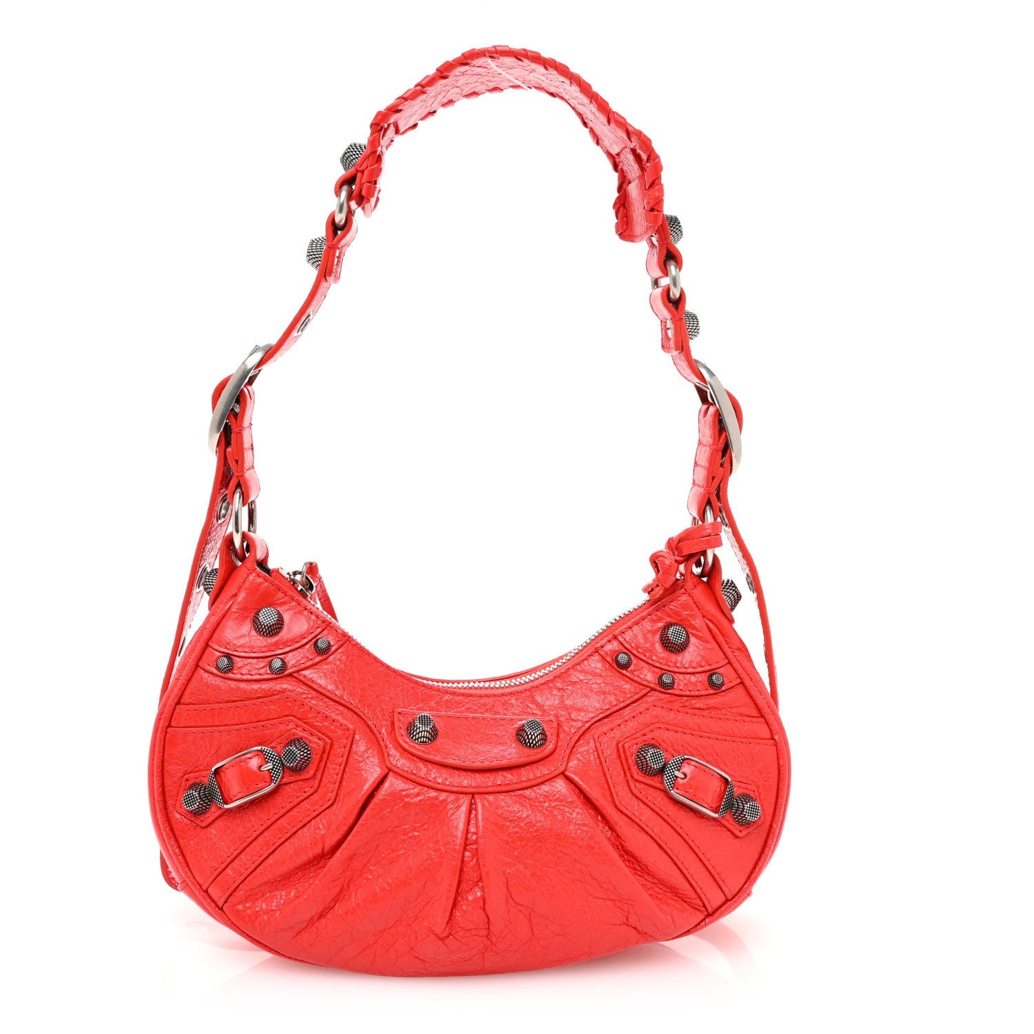 Balenciaga Agneau Arena Le Cagole Shoulder Bag XS Tomato Red 1 of 7