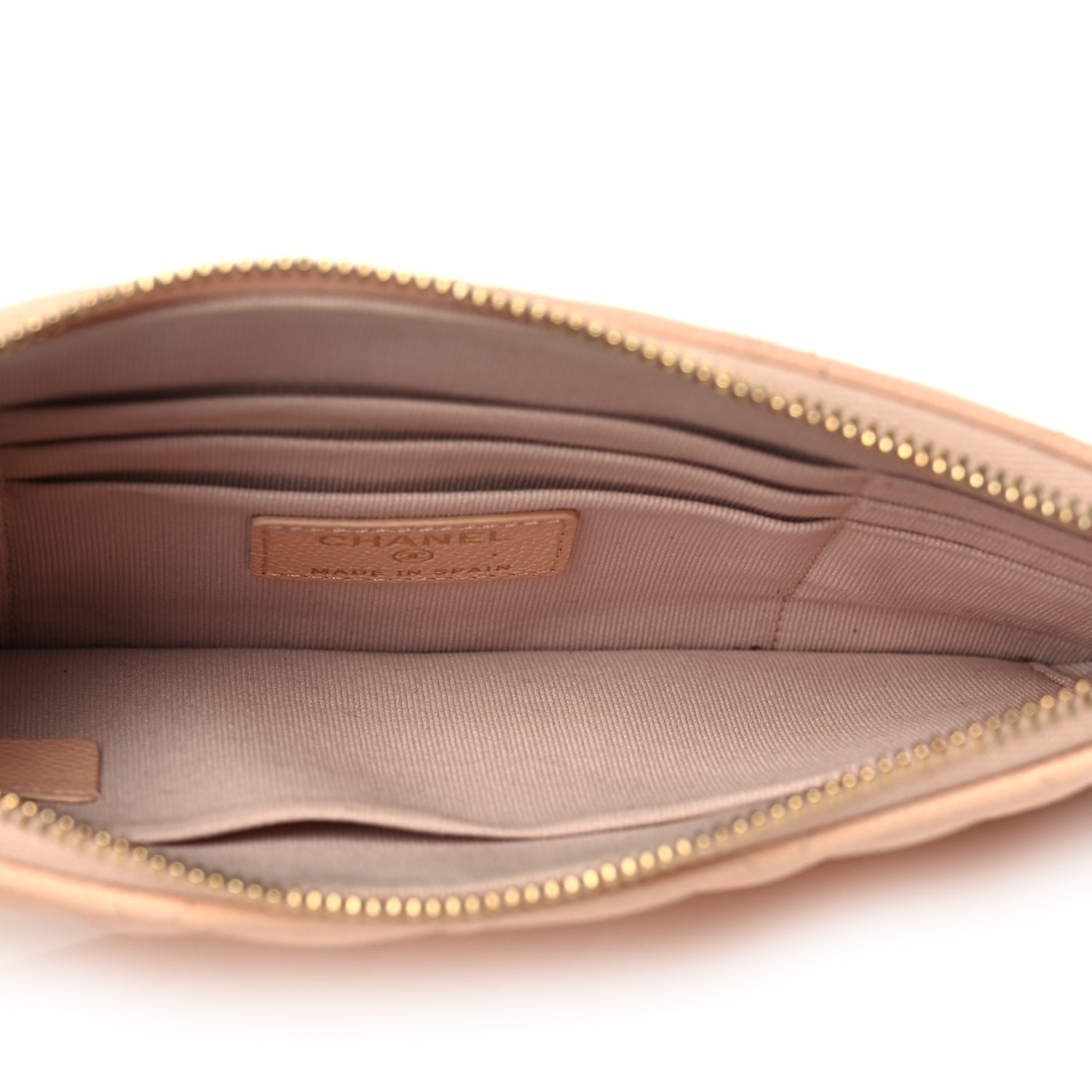 Chanel Caviar Quilted Cosmetic Case Beige 5 of 8