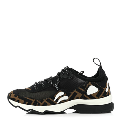 Fendi Technical Mesh Lycra FFreedom Patchwork Sneakers 37.5 Black Tobacco 1 of 11