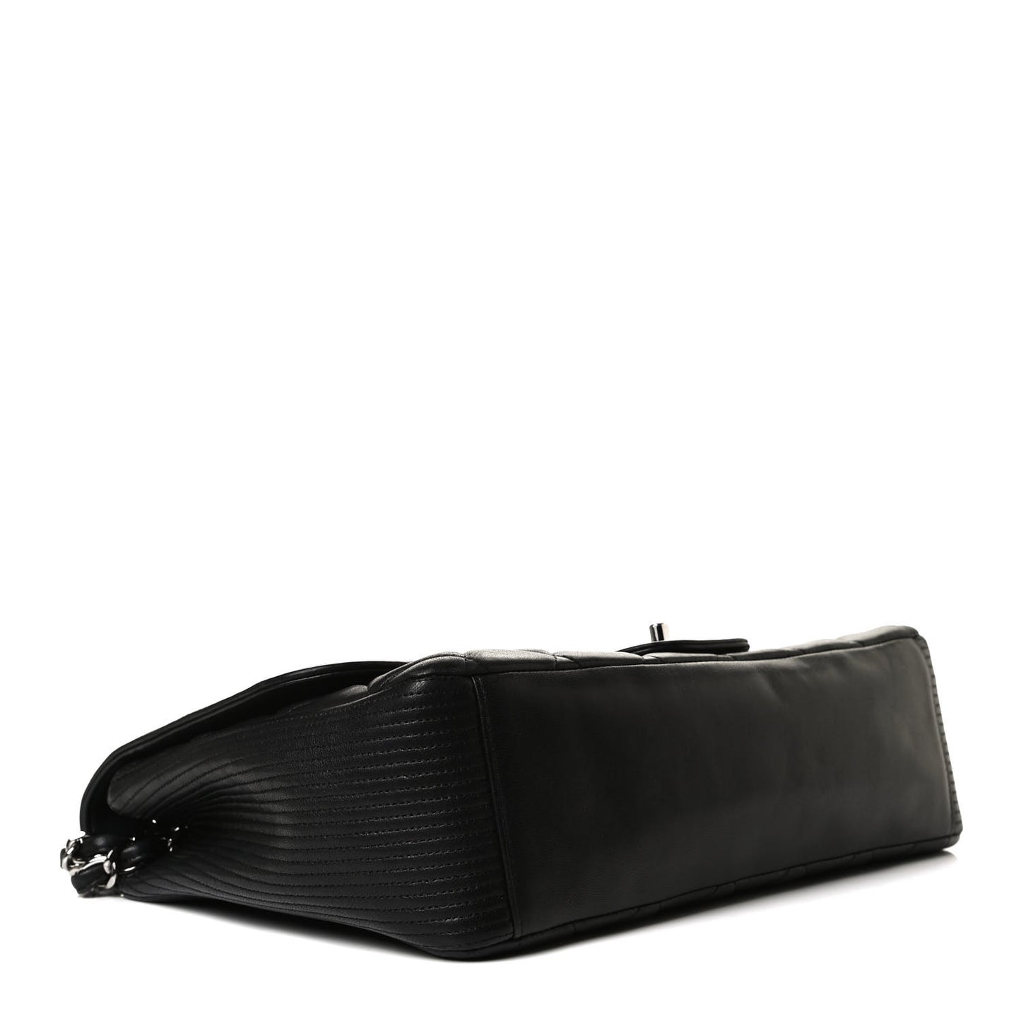 Lambskin Quilted Large Coco Rider Flap Black